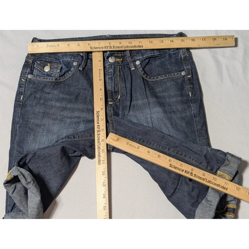 BANANA REPUBLIC‎ Women 28/6 Dark Wash Stretch Denim Bermuda Shorts
